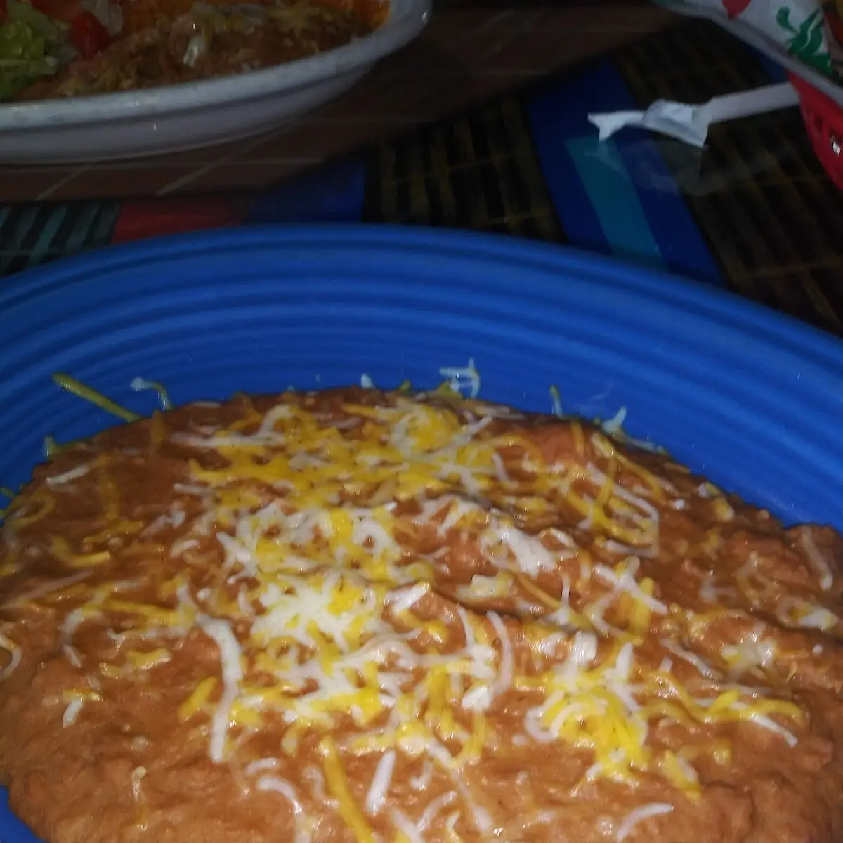 One Bean Burrito, One Quesadilla and One Bean Tostada