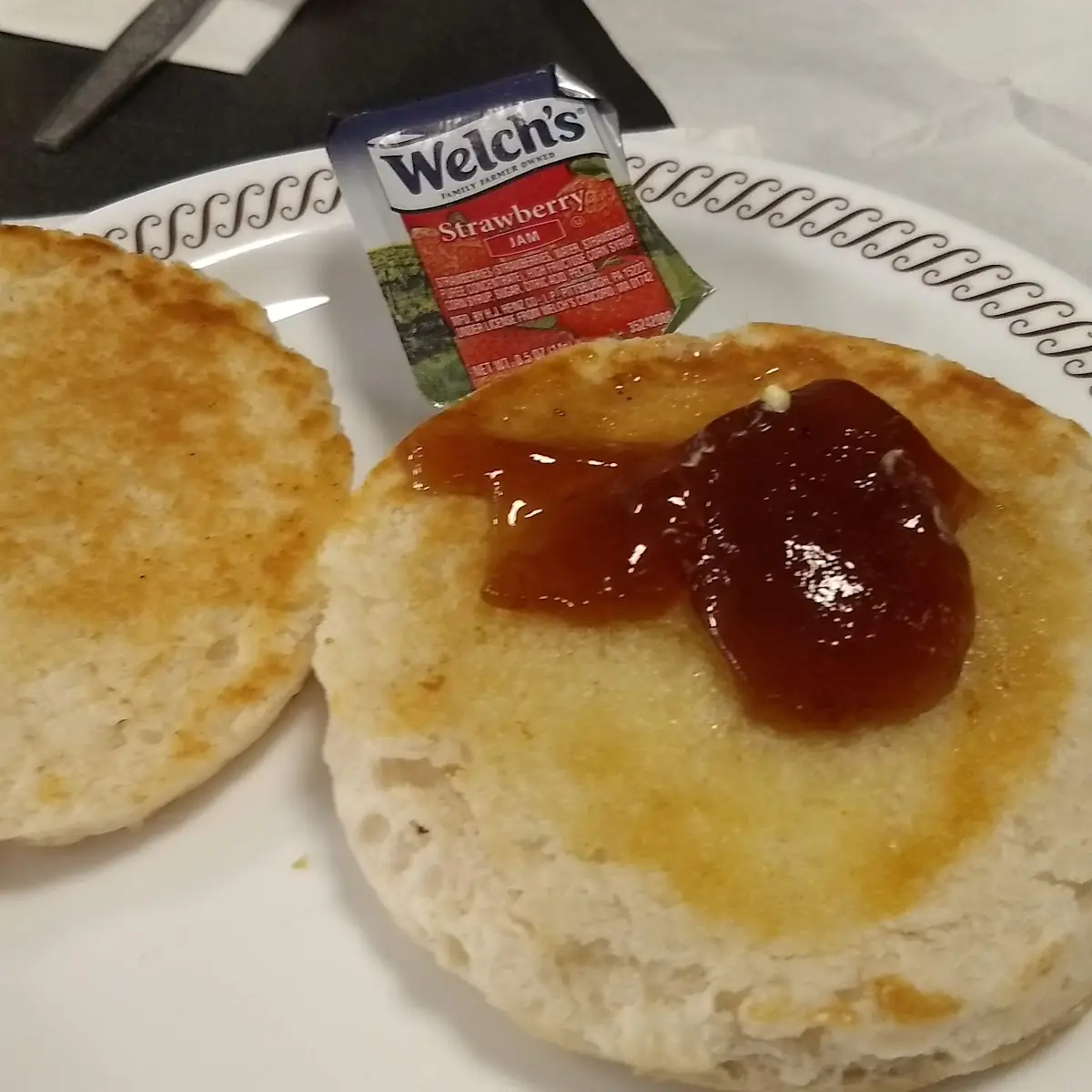 Biscuit with Strawberry Jam