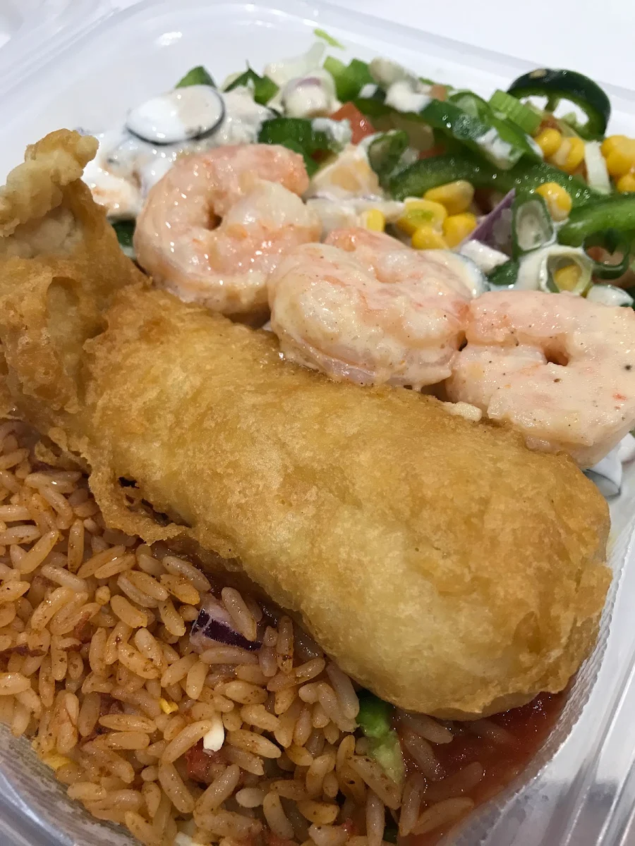 Halibut and Shrimp Naked Bowl