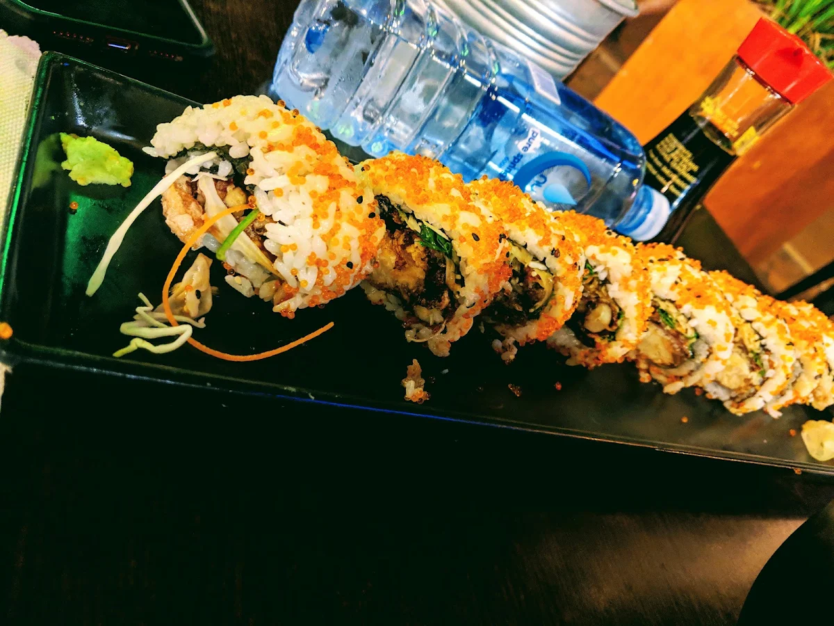 Spider Roll Soft-Shell Crab & Salad Greens, MON JAPANESE BISTRO