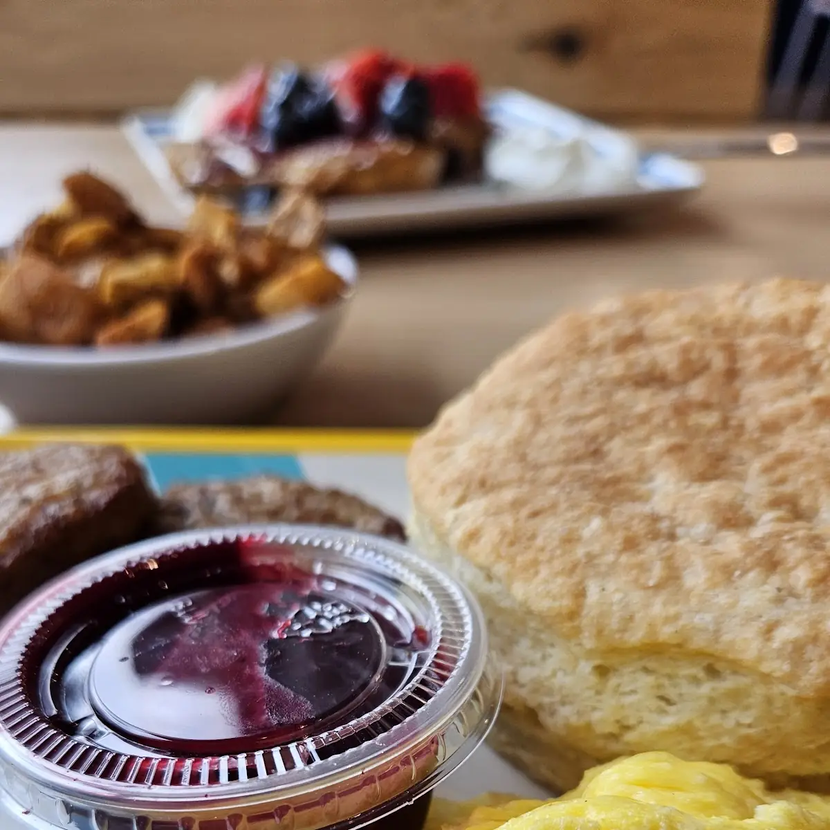 Mini Biscuits Jam and Scrambled Egg