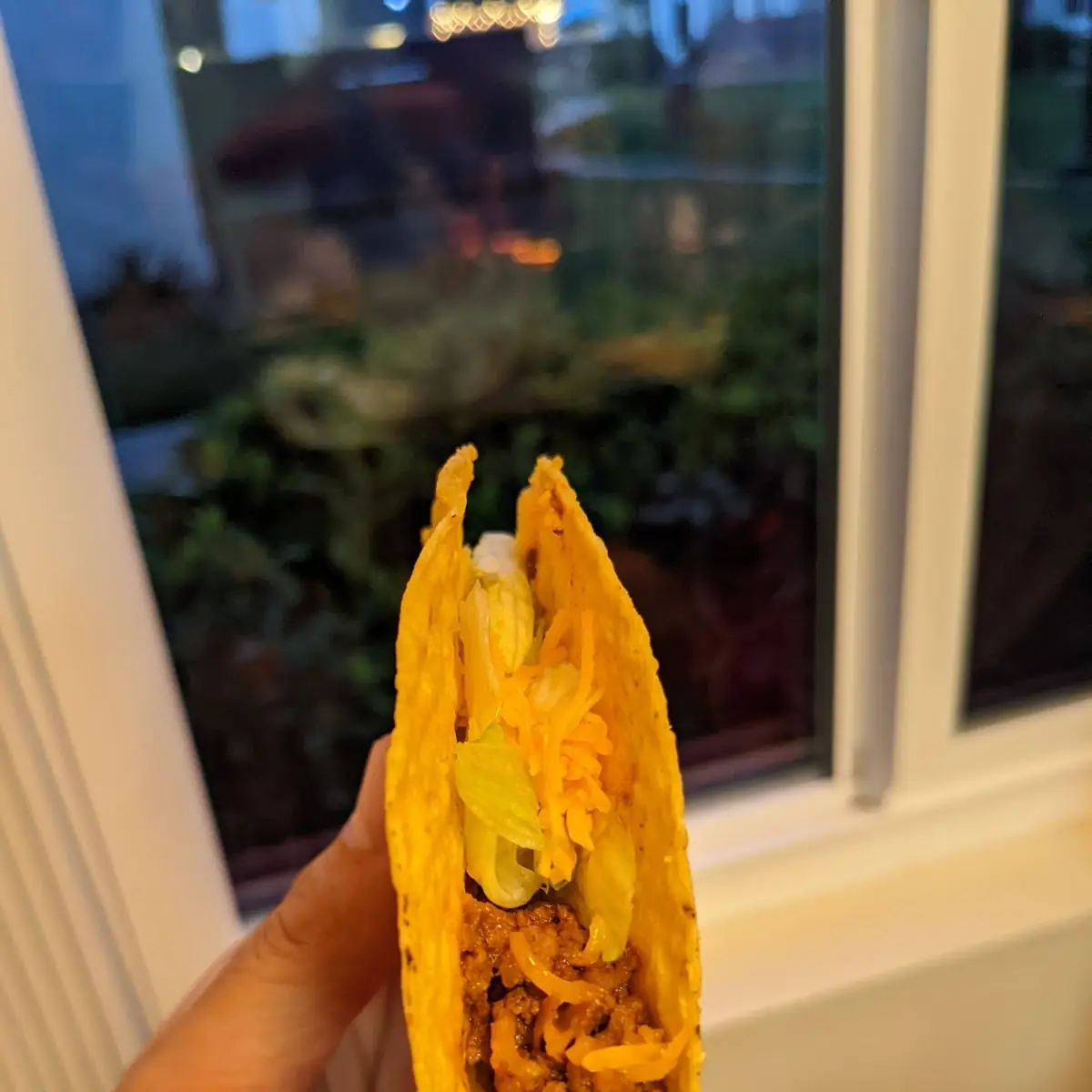 Half Filled Crunchy Beef Taco
