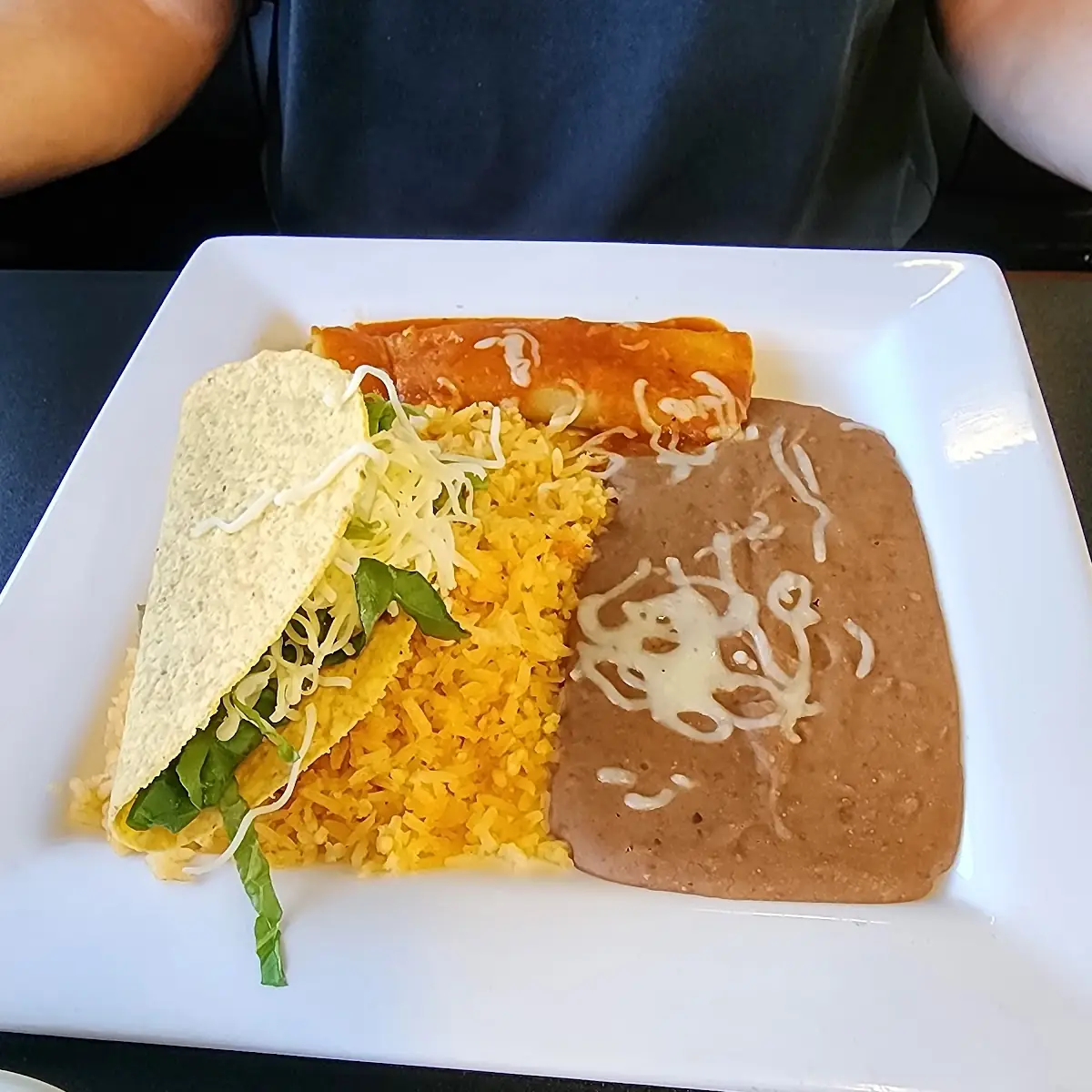 Cheese Enchilada & Crunchy Taco