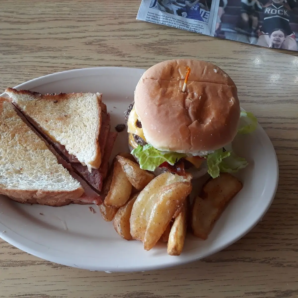 Cheeseburger and Grilled Cheese