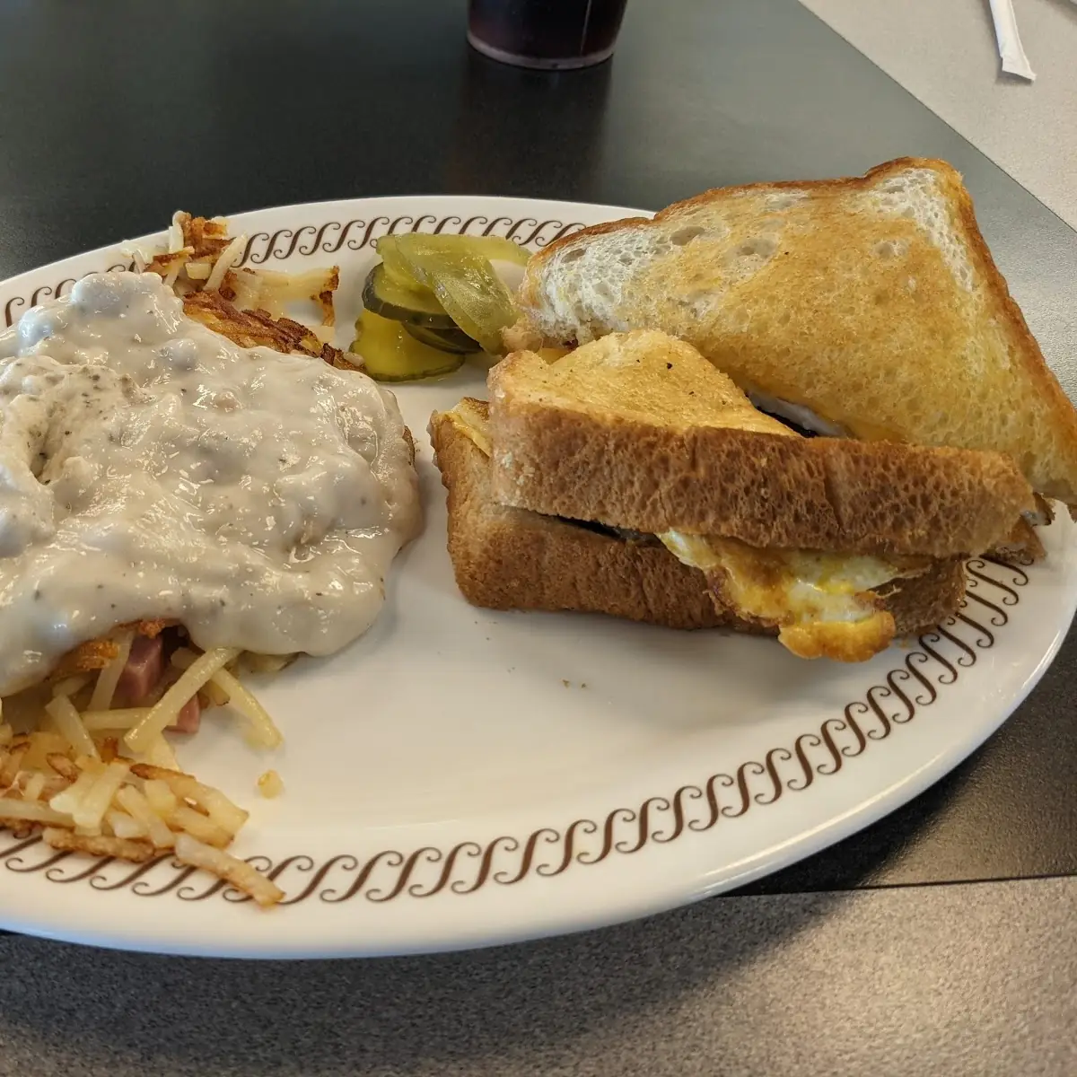 Sausage Egg and Cheese Sandwich with Hashbrowns