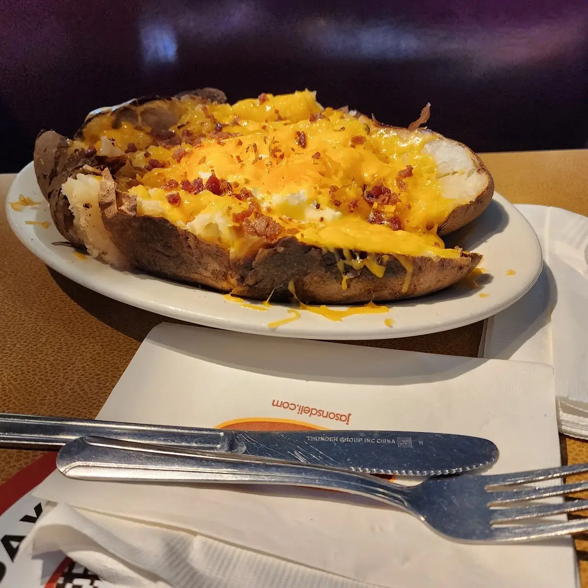 BBQ Beef Baked Potato