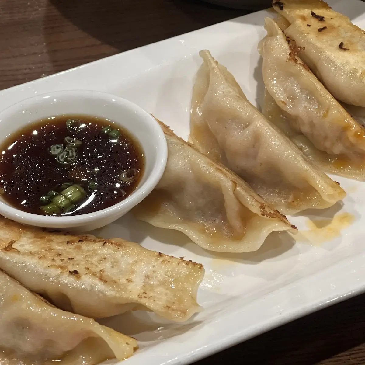 Pan-Fried Dumplings with Dipping Sauce