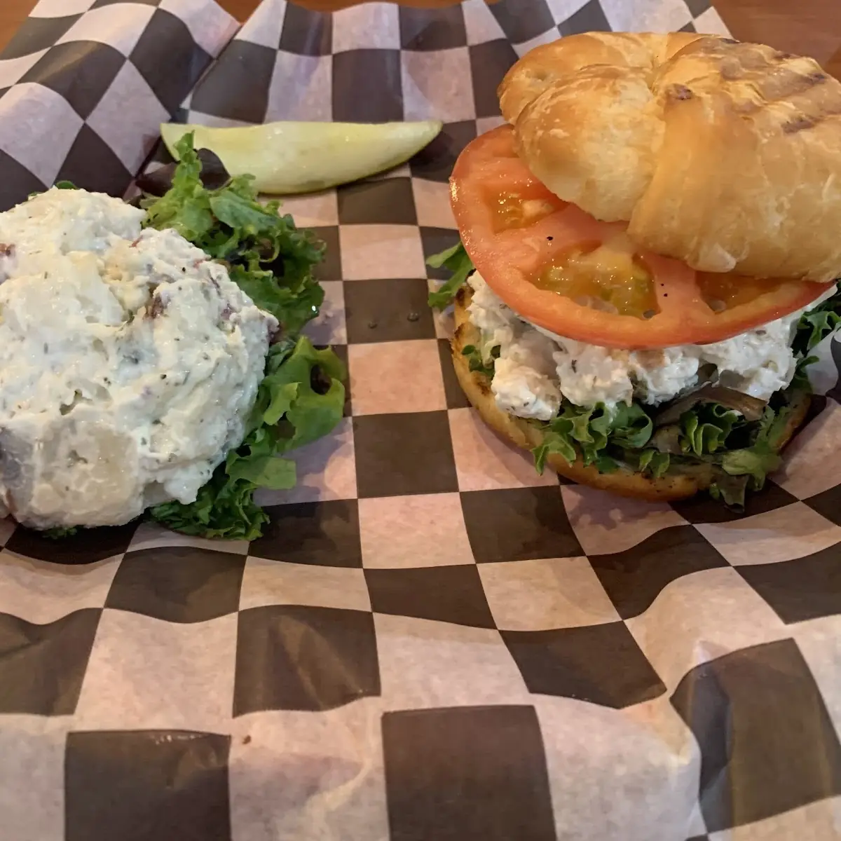 Rooster Sandwich with Potato Salad