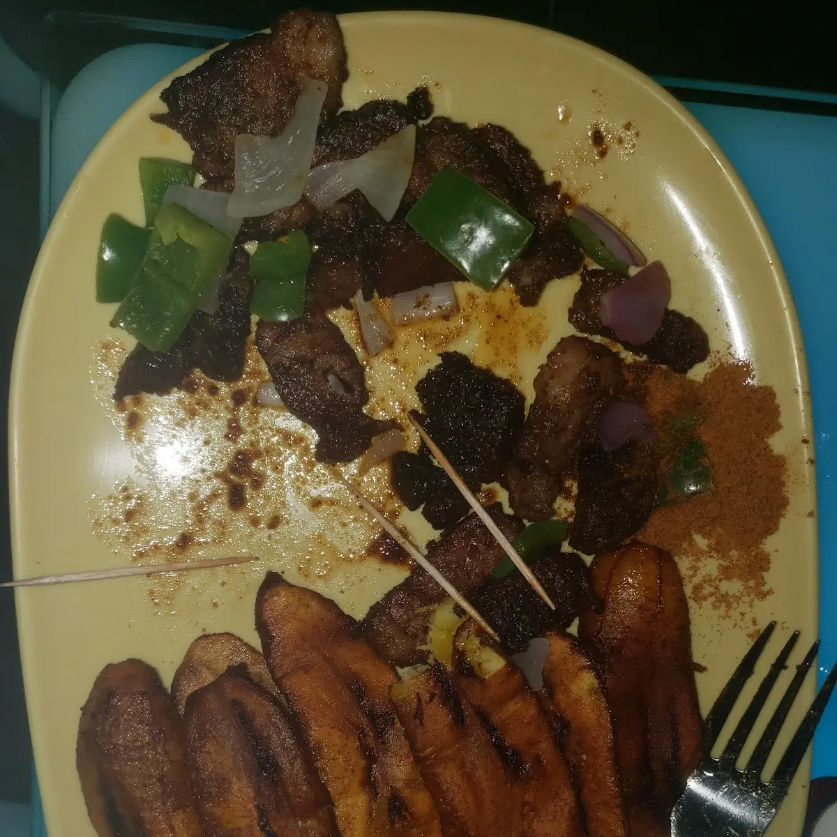 Suya Beef and Plantains