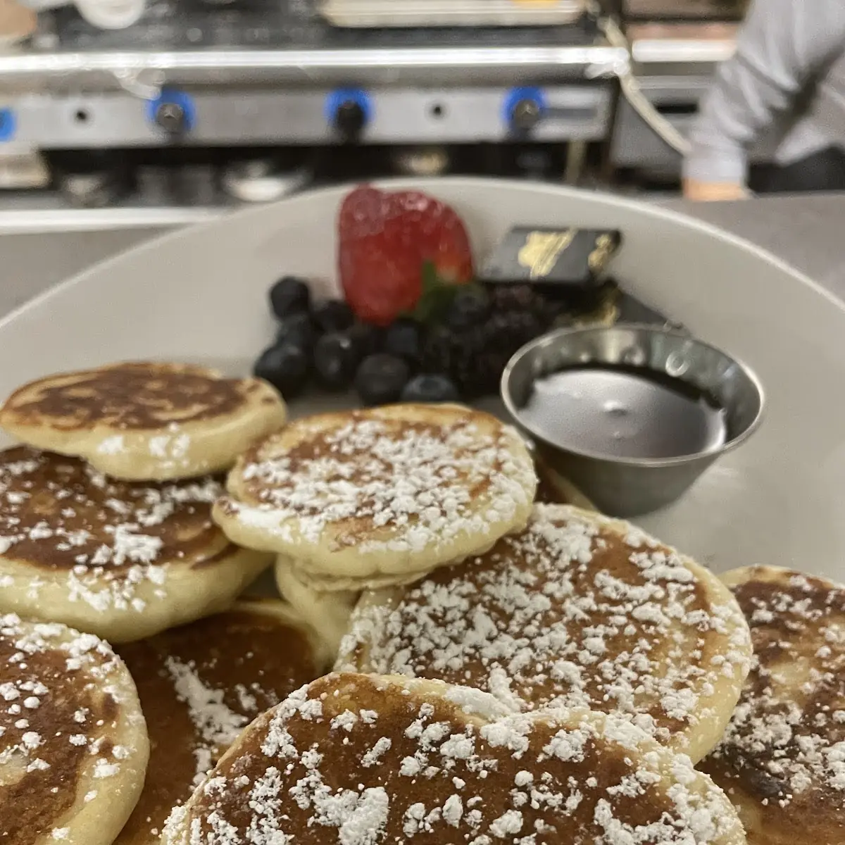 Buttermilk or Silver Dollar Pancakes with Local Maple