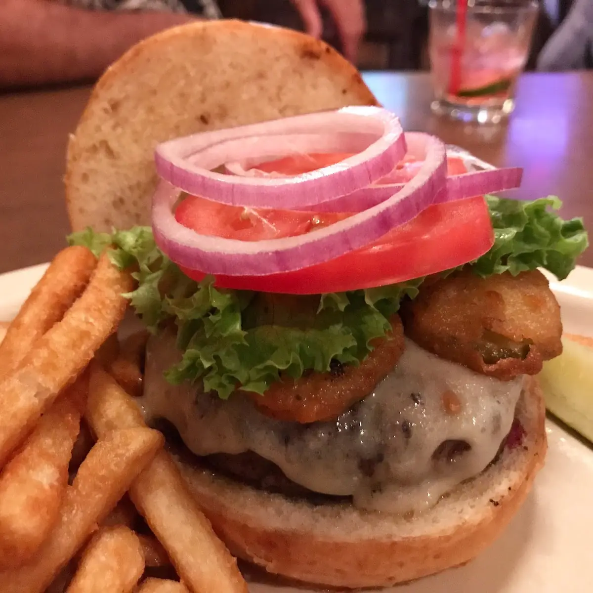Deep Fried Pickle Burger