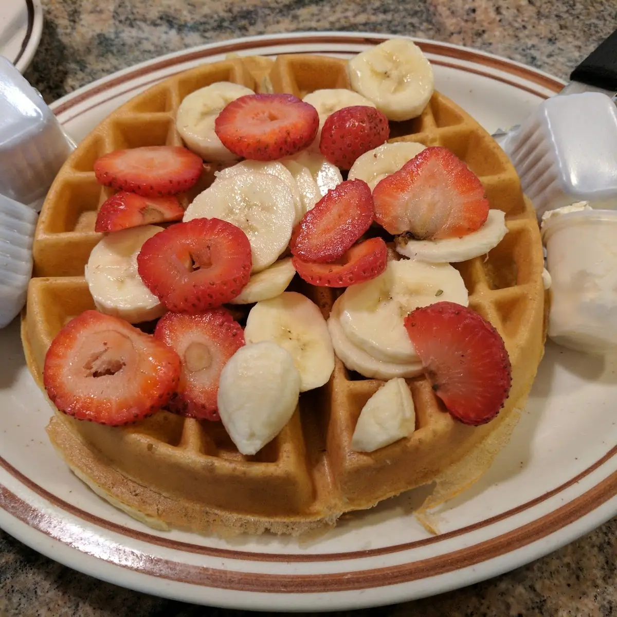 Strawberry Banana Belgian Waffles