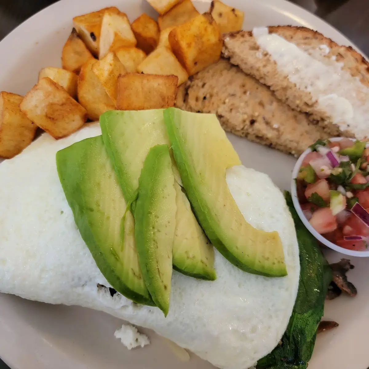 Egg White Spinach Omelet