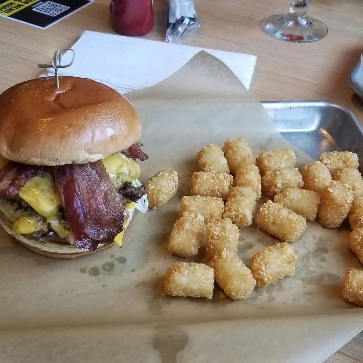 Cheese Curd Bacon Burger