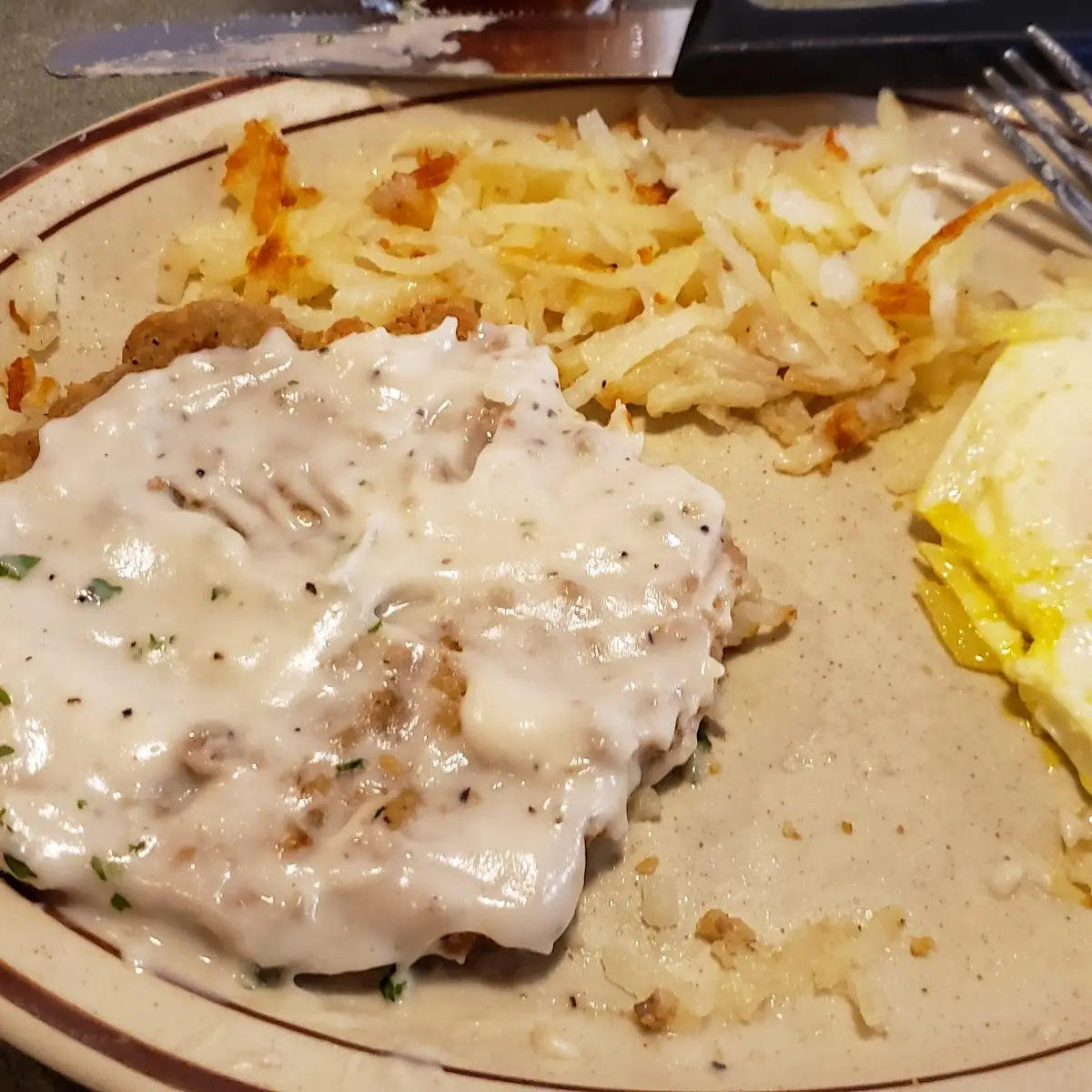Chicken Fried Steak with Eggs