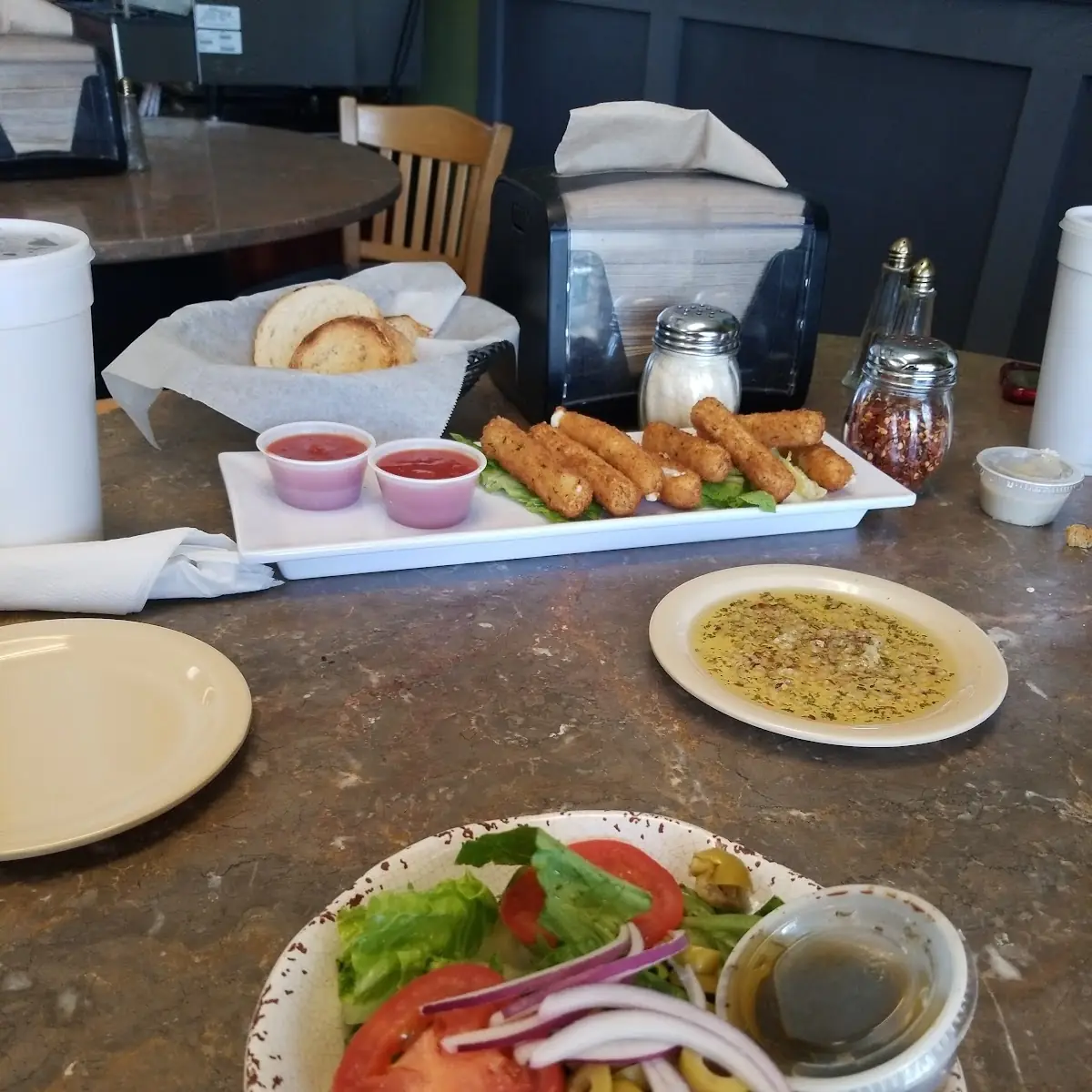 Salad and Cheese Sticks