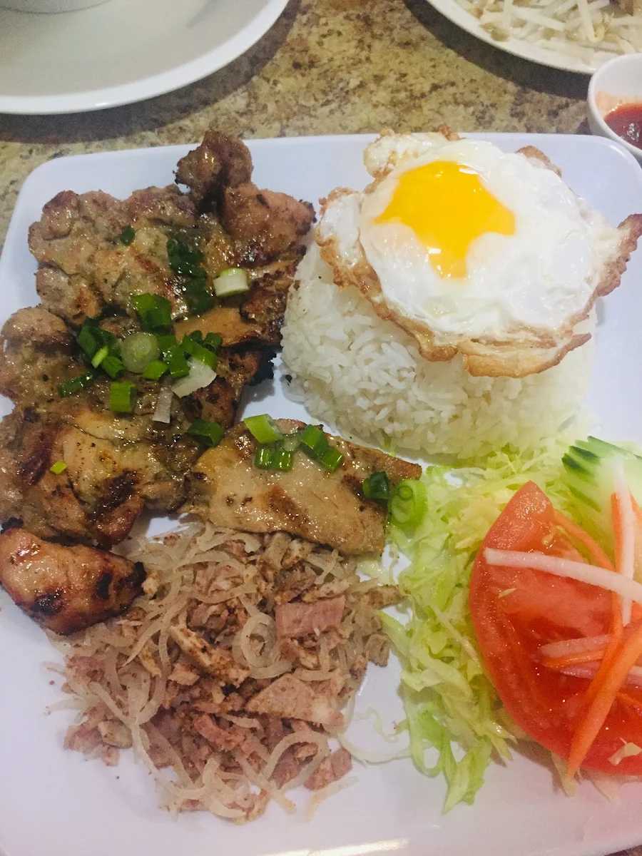 Grilled Lemongrass Pork Chop on Rice, Viet Thai Kitchen