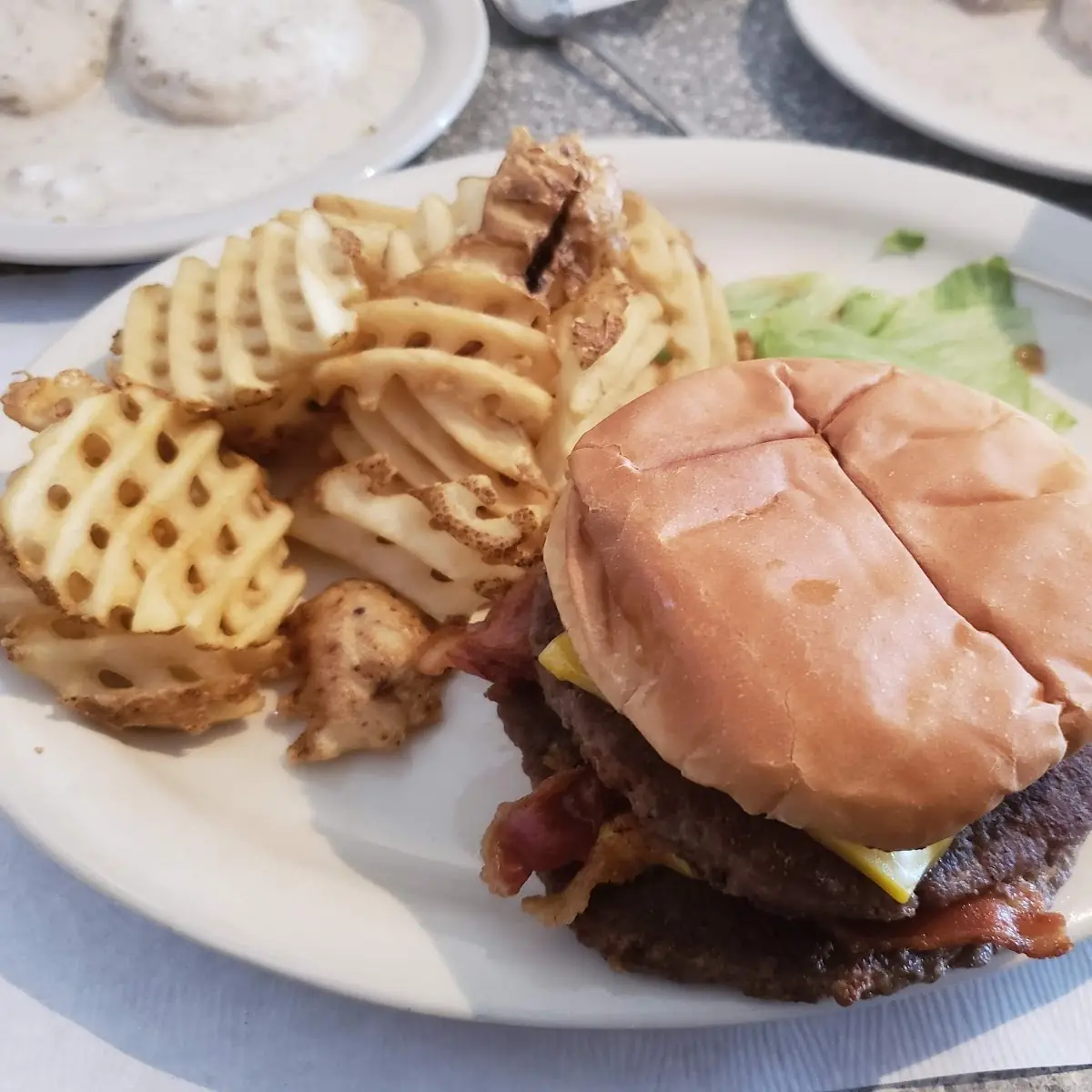 Double Bacon Cheeseburger Waffle Fries