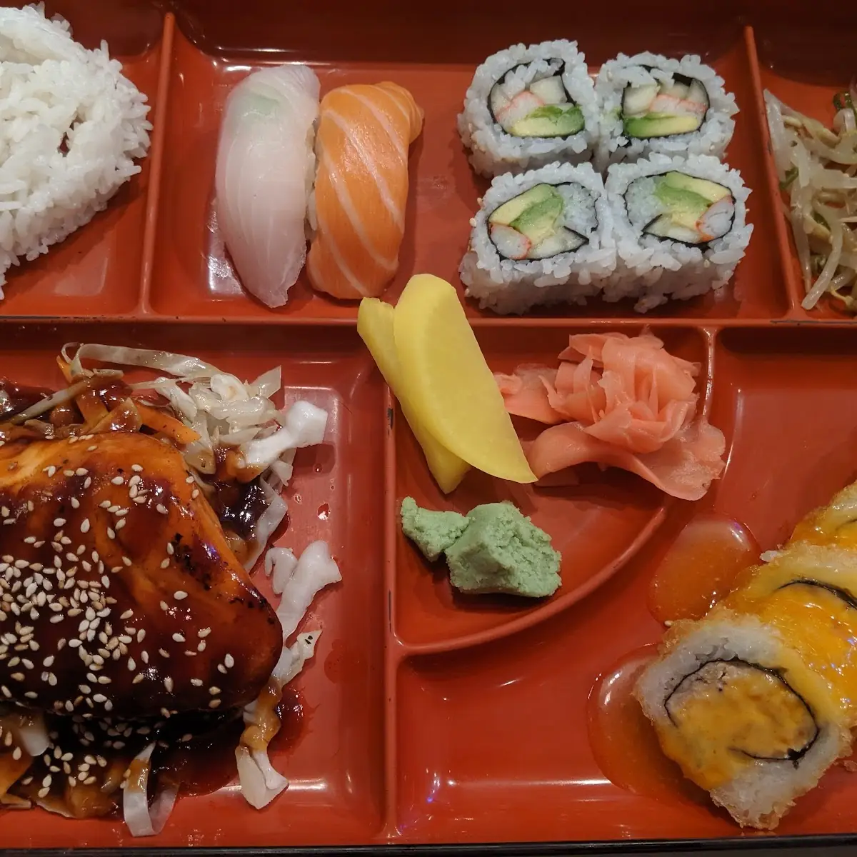 Grilled Salmon Bento Box