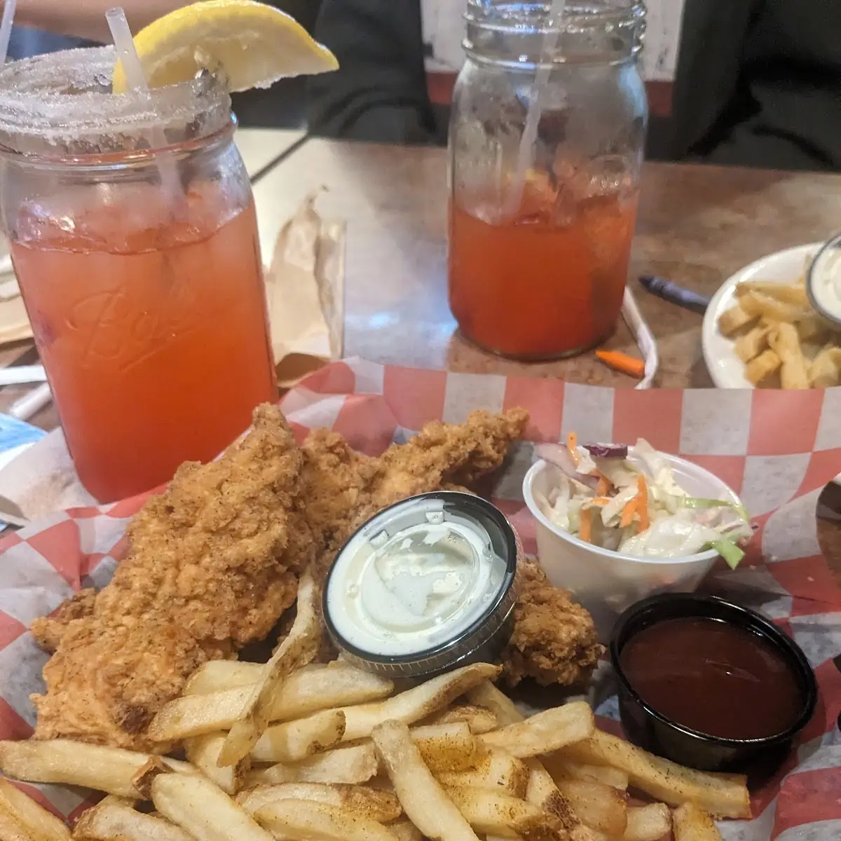 Hand Breaded Chicken Tenders and Fries