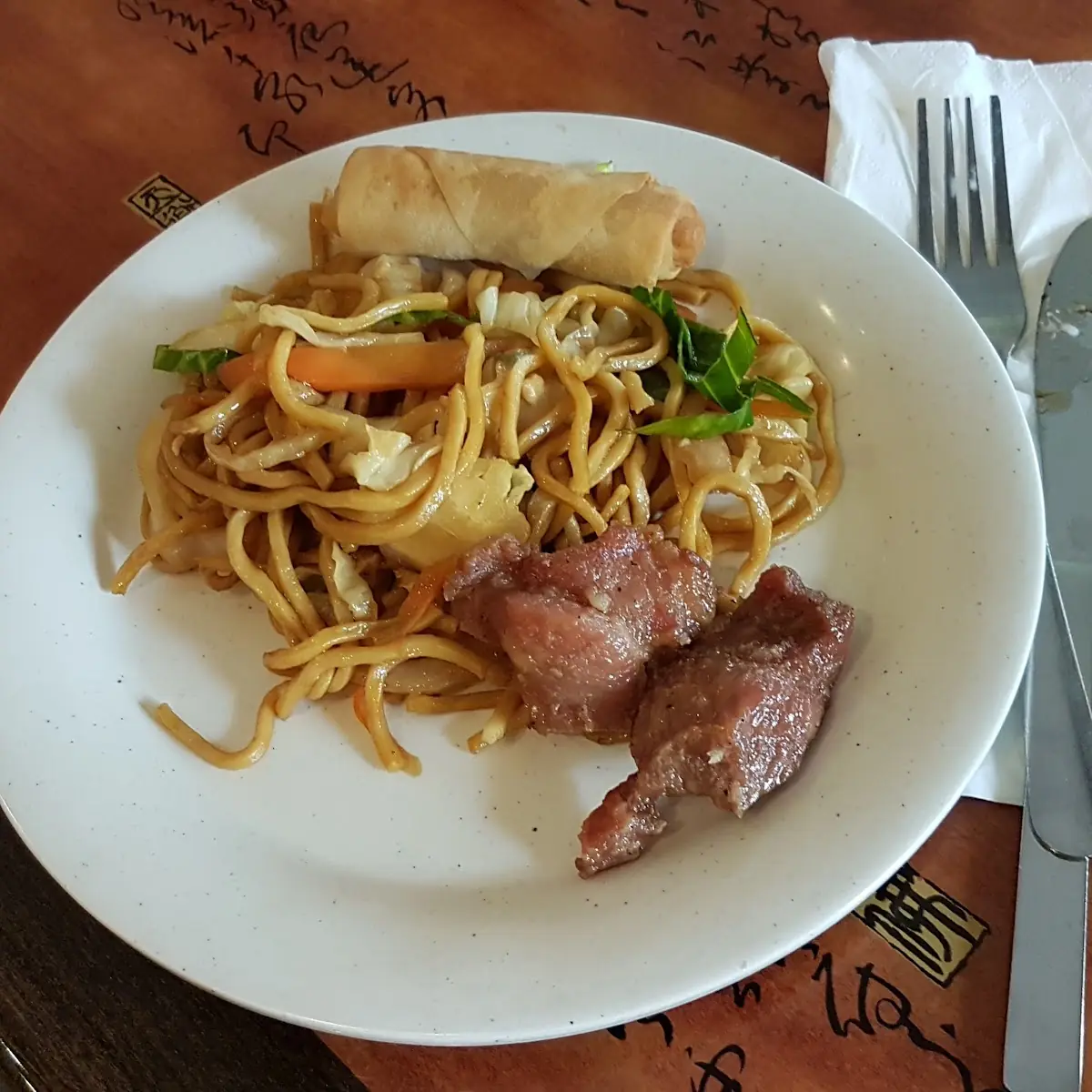 Lo Mein Con Carne Spring Roll