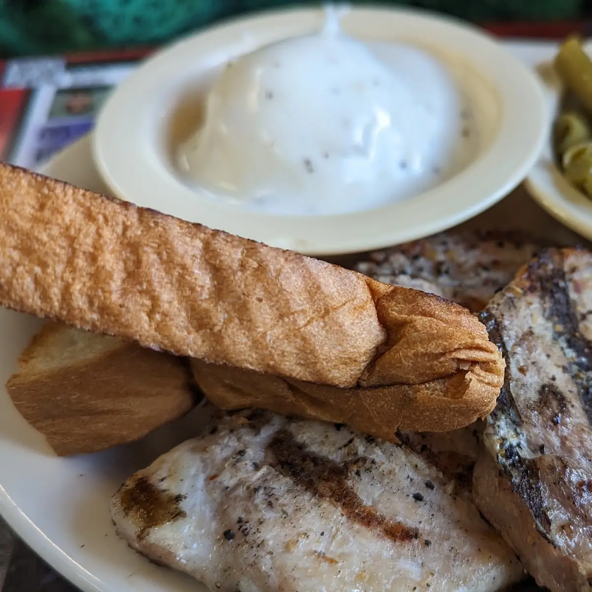 Pork Chops Green Beans and Mashed Potatoes