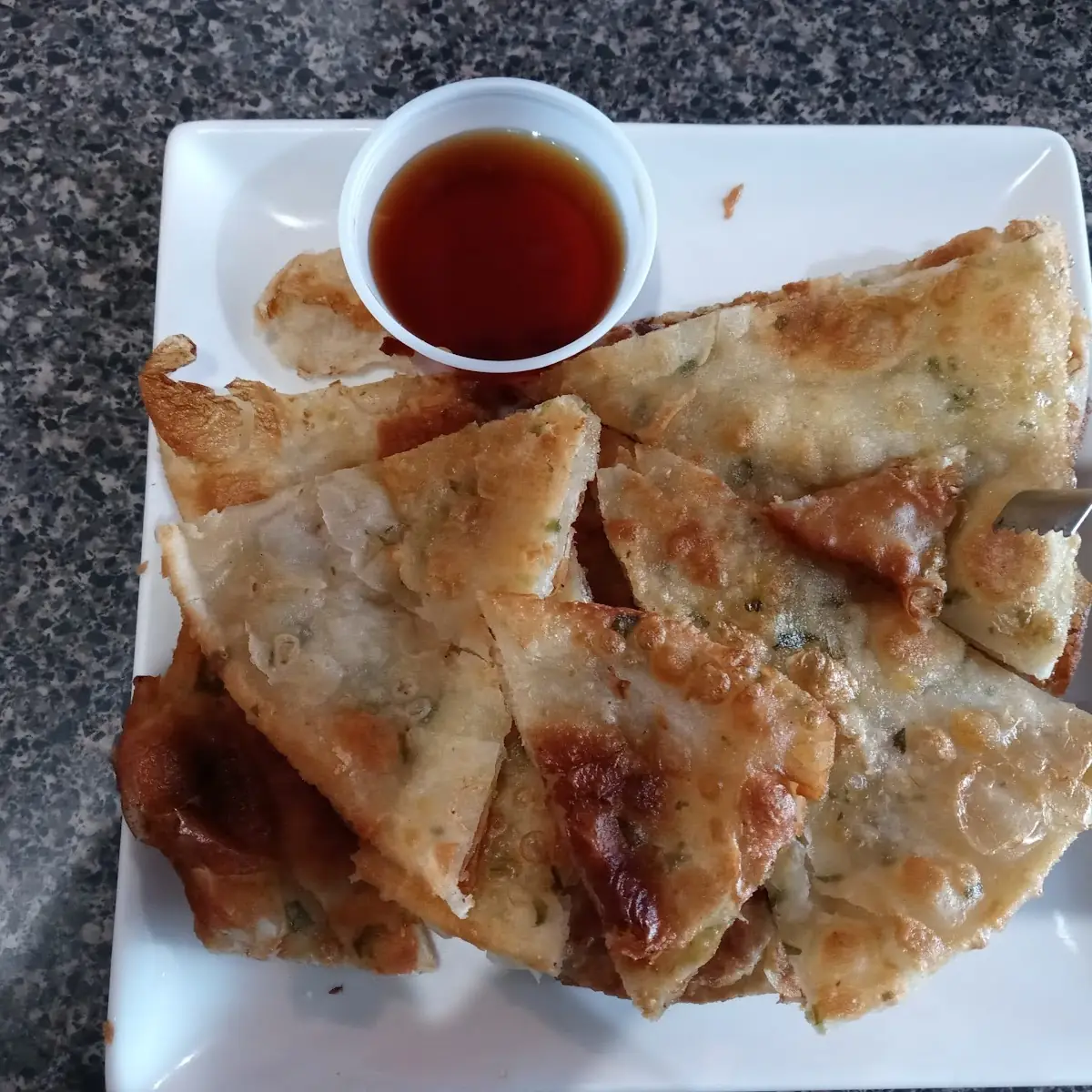 Scallion Pancake with Sauce