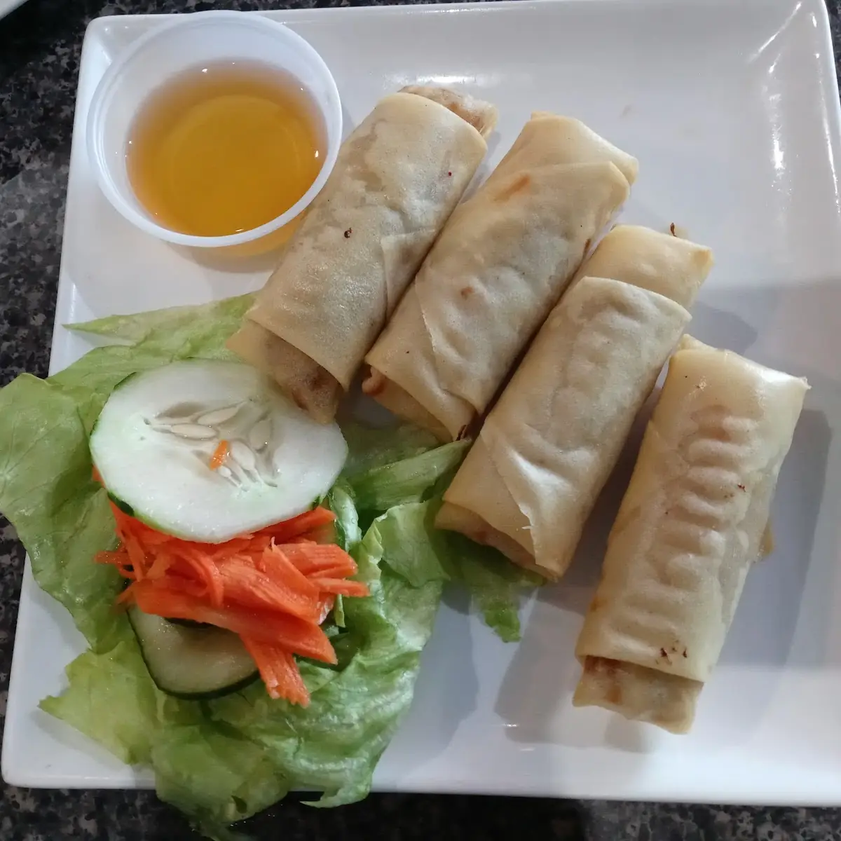 Vegetarian Spring Rolls with Sauce