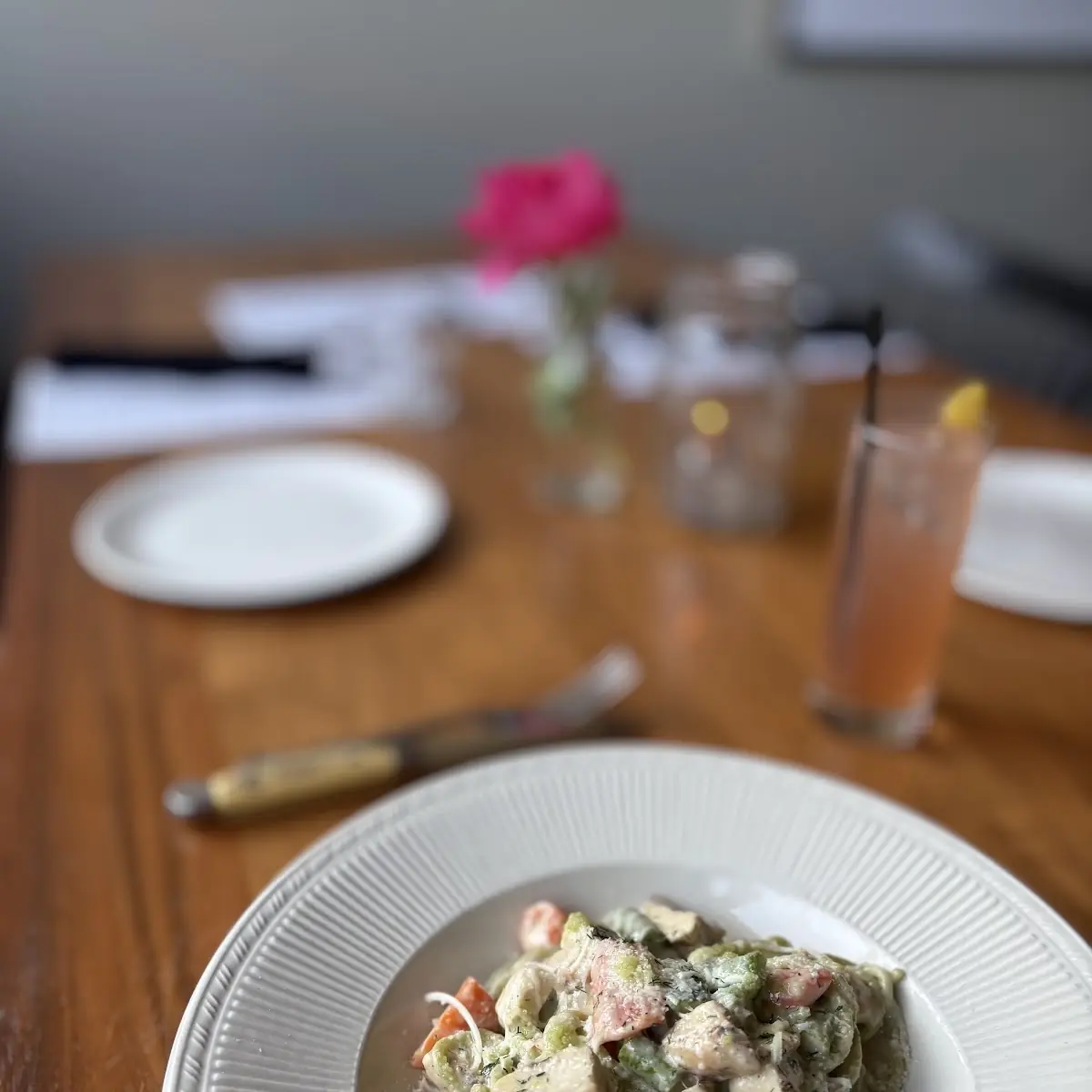 Duck Confit Pasta Primavera