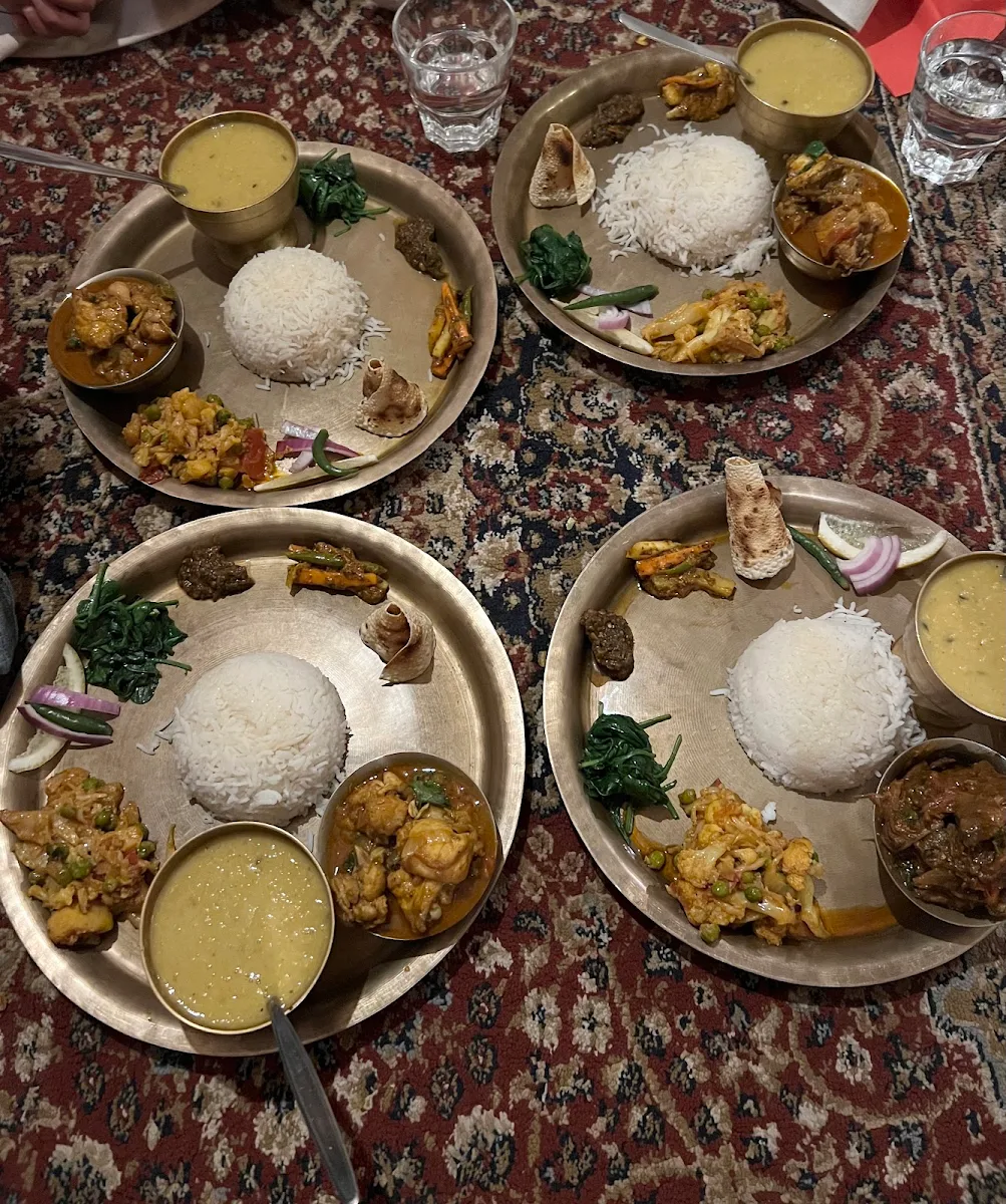 Thakali Khana Set with Chicken Mutton, Kathmandu Newa Chhe'n