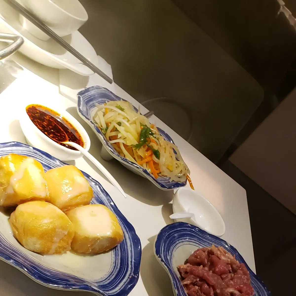Spicy Potato Kim Chi and Sliced Beef