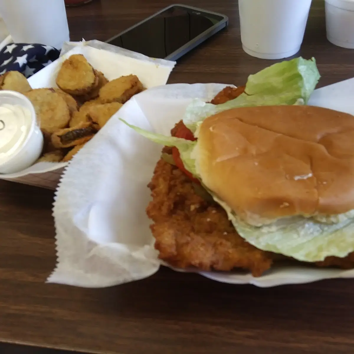 Tenderloin Sandwich with Fried Pickles