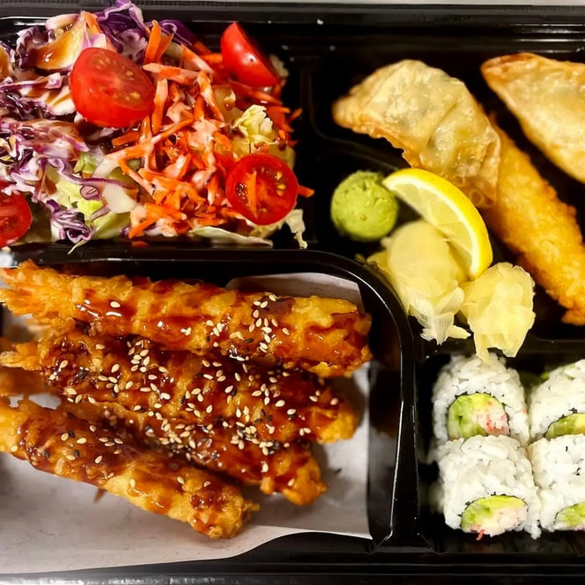 Fresh Raw Fish and Fried Appetizers