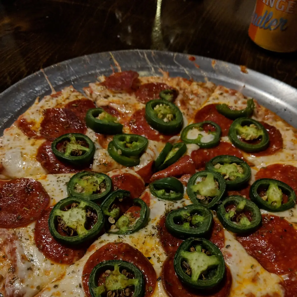 Thin Crust Pepperoni & Jalapeños Pizza