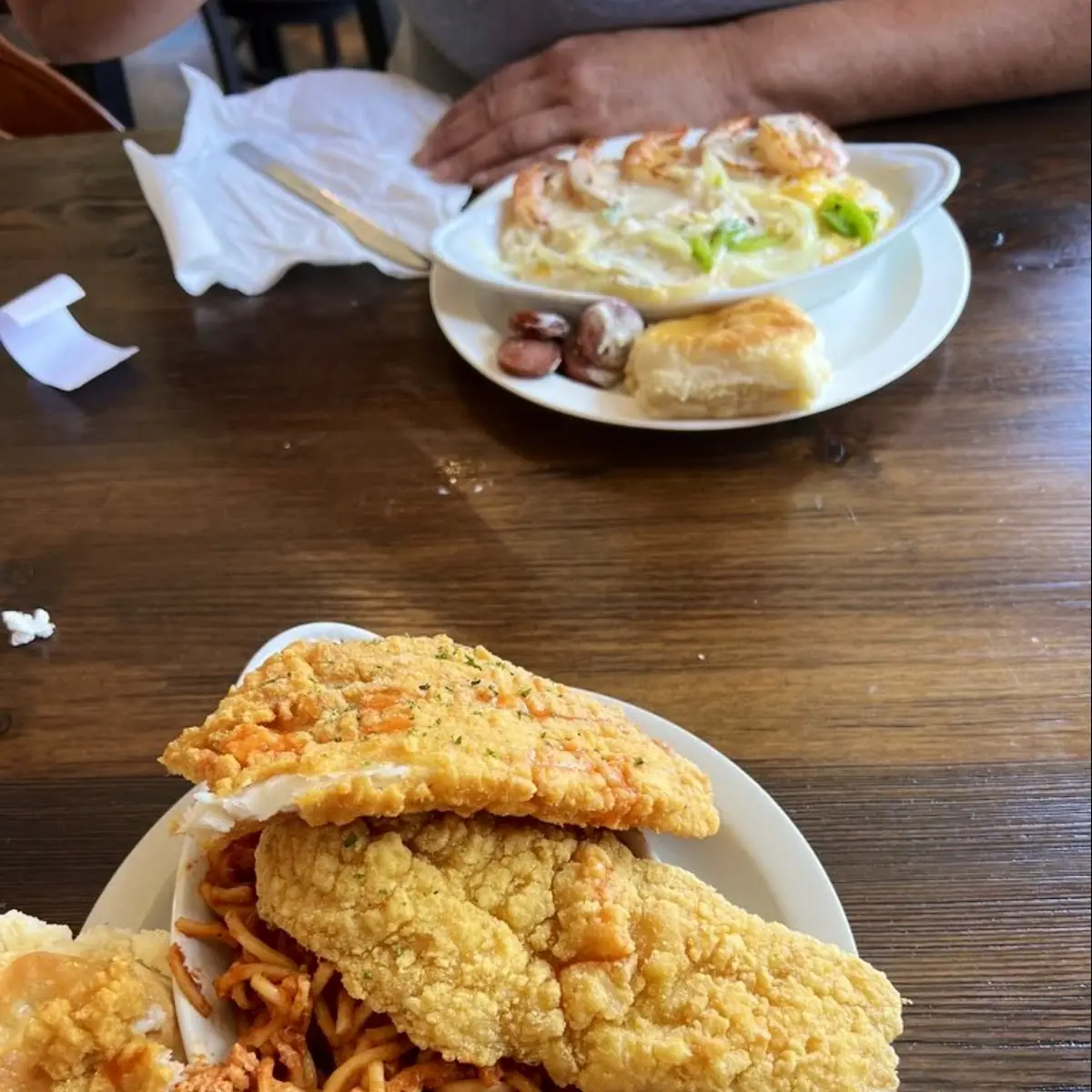 Fried Fish and Spaghetti