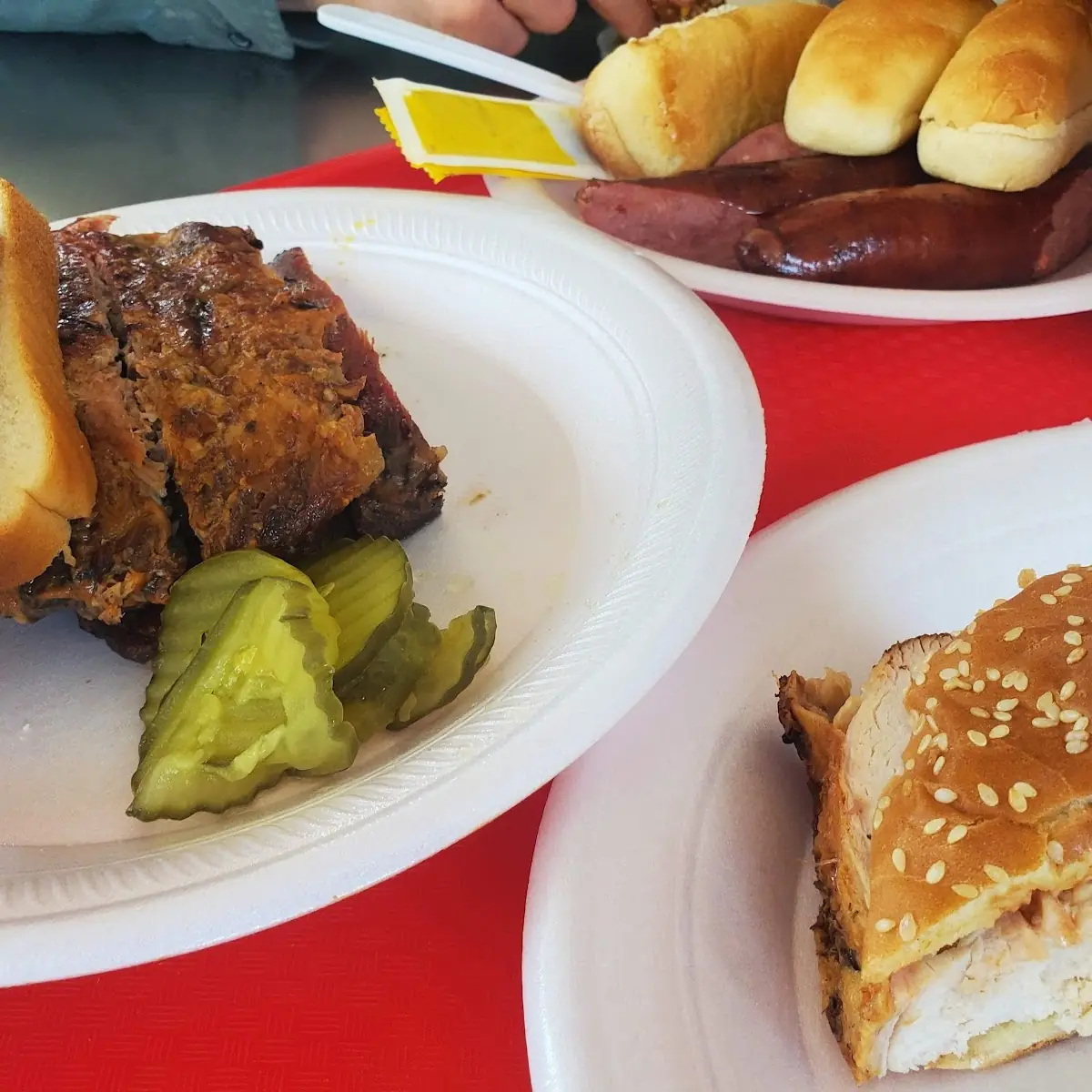 Ribs Pork Chop Sandwich and Sausage