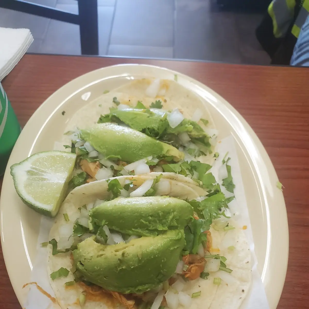 Chicken Tacos with Avocado Slices