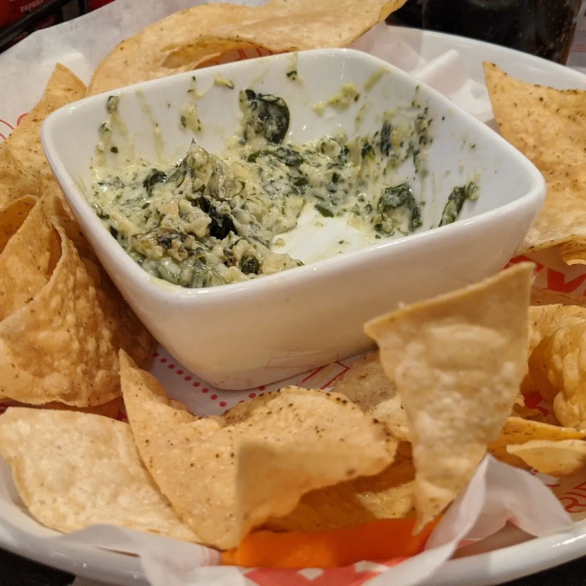 Spinach Artichoke Dip and Chips
