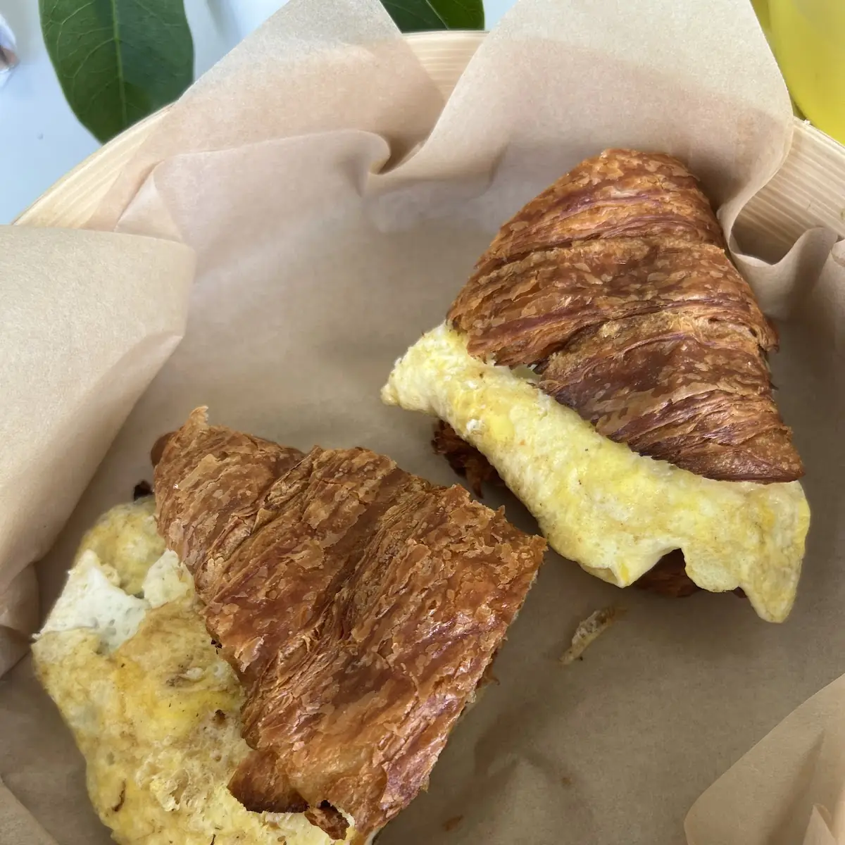 Turkey Eggs on a Croissant