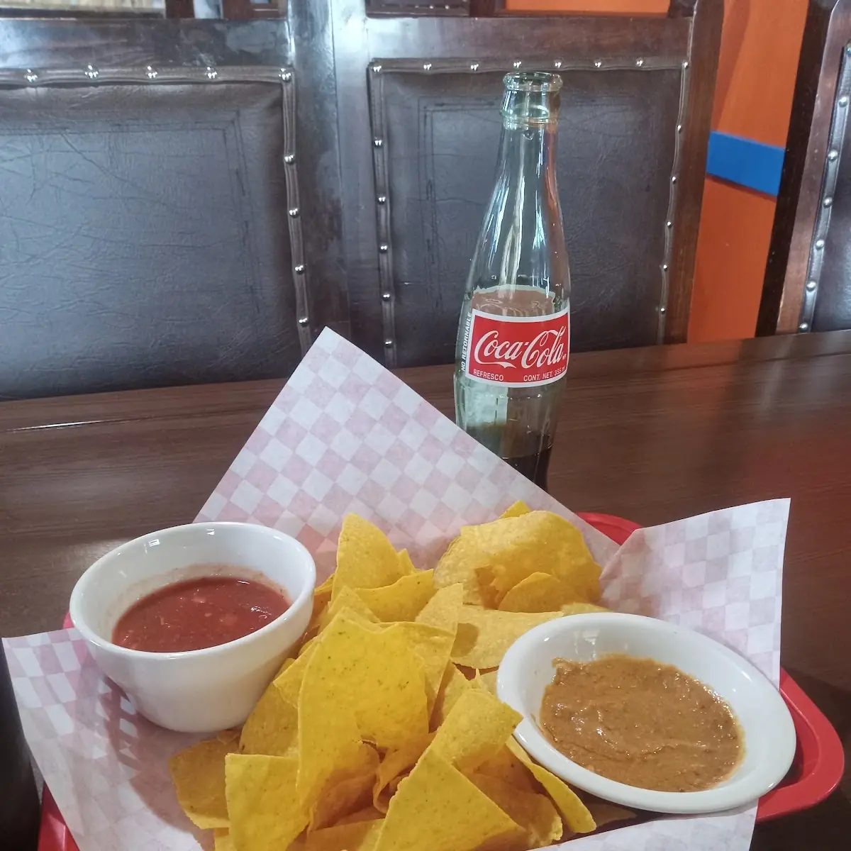 Chips and Salsa and Refried Beans