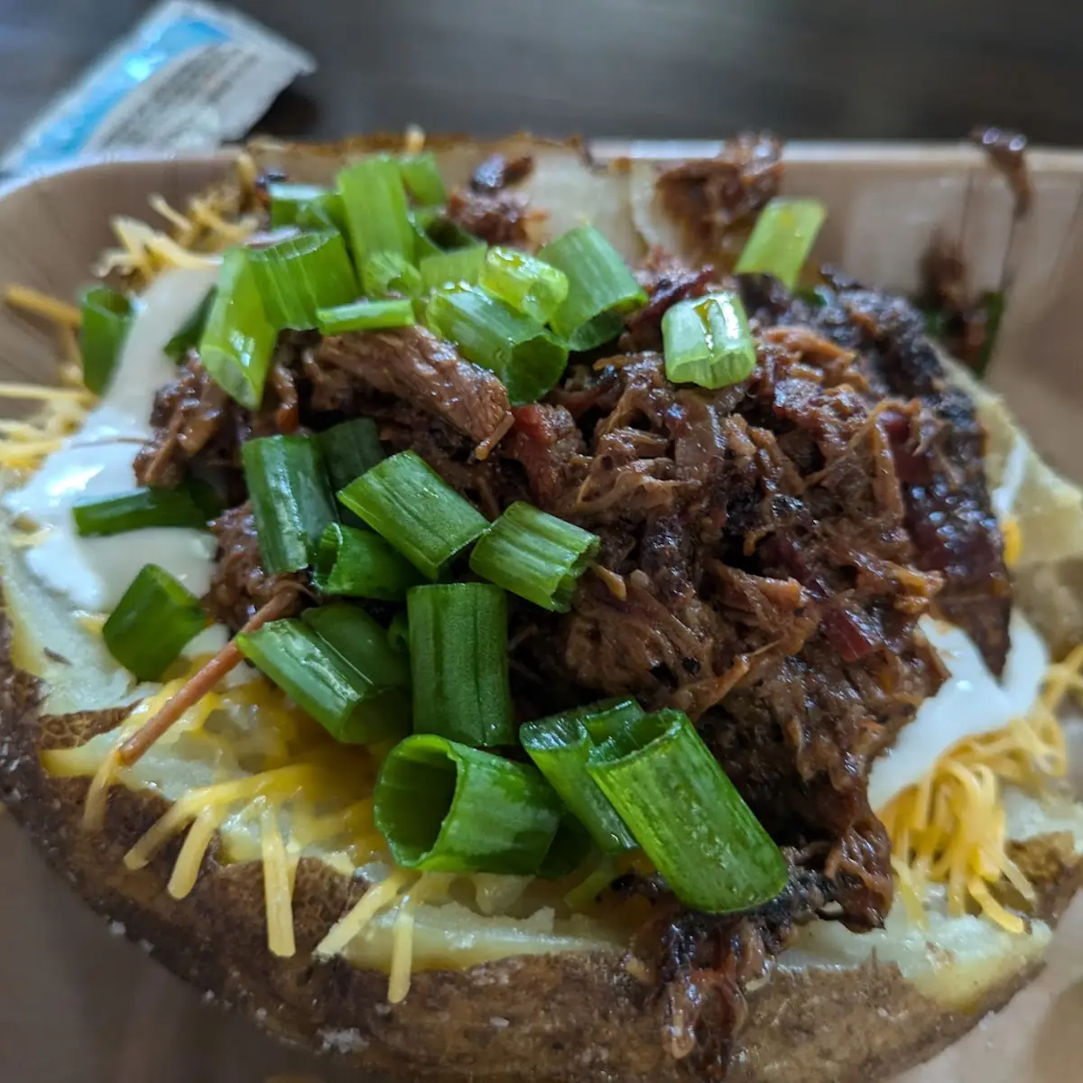 Loaded Baked Potato with Chopped Brisket