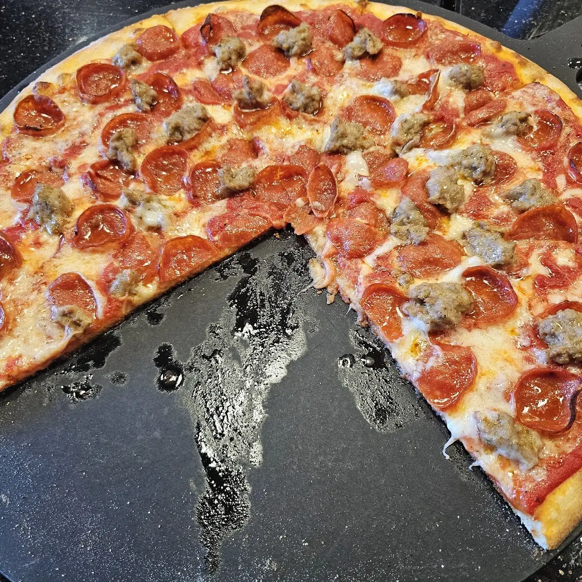 Pepperoni and Sausage Pizza