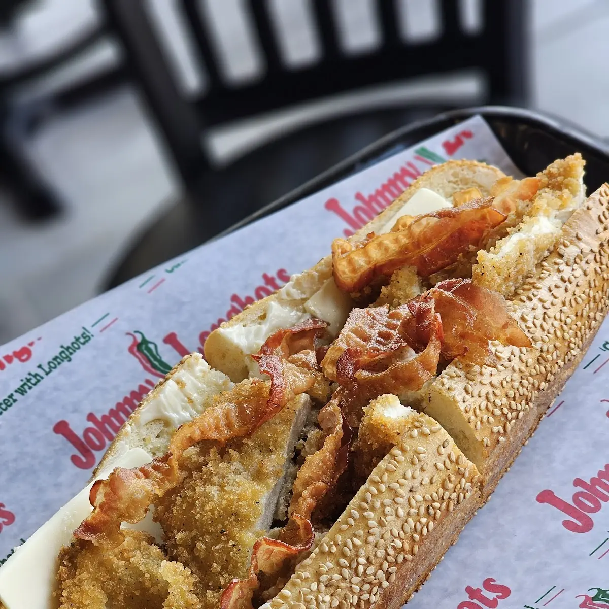 Chicken Cutlet with Bacon Sandwich