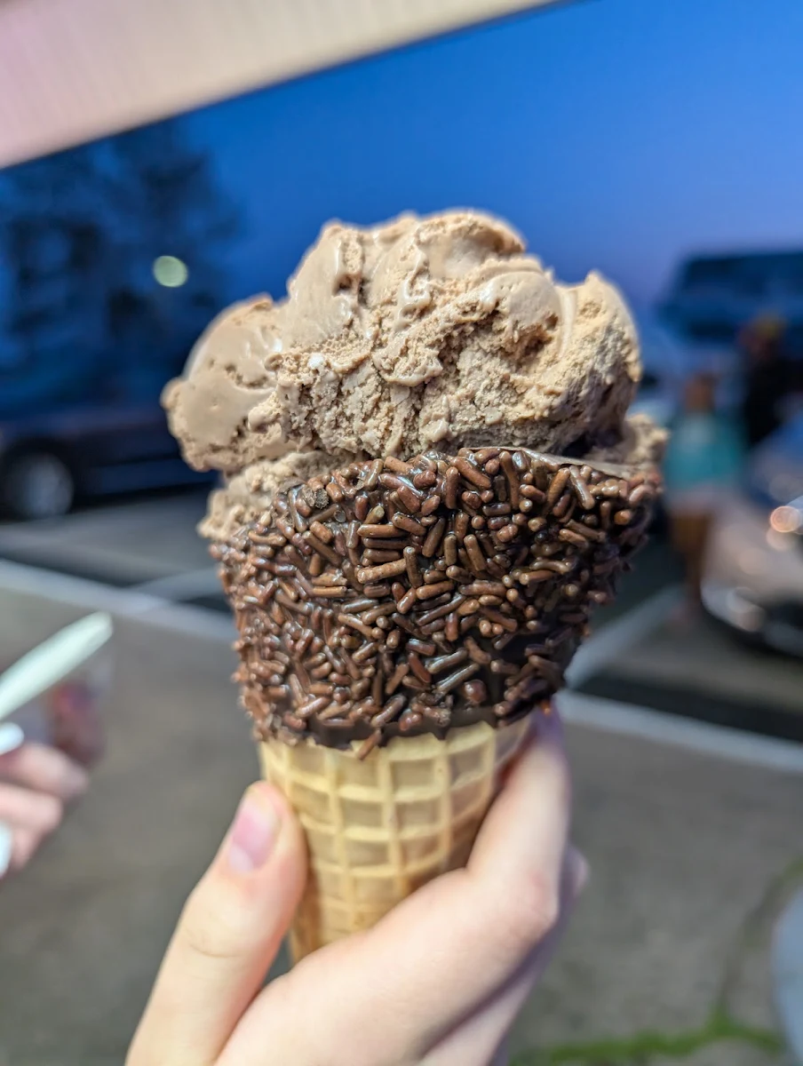 Chocolate with Chocolate Sprinkle Waffle Cone