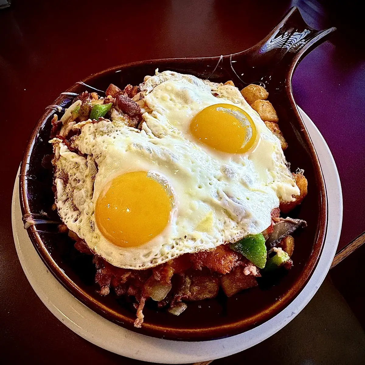 Meat Skillet with Sunny Side Egg