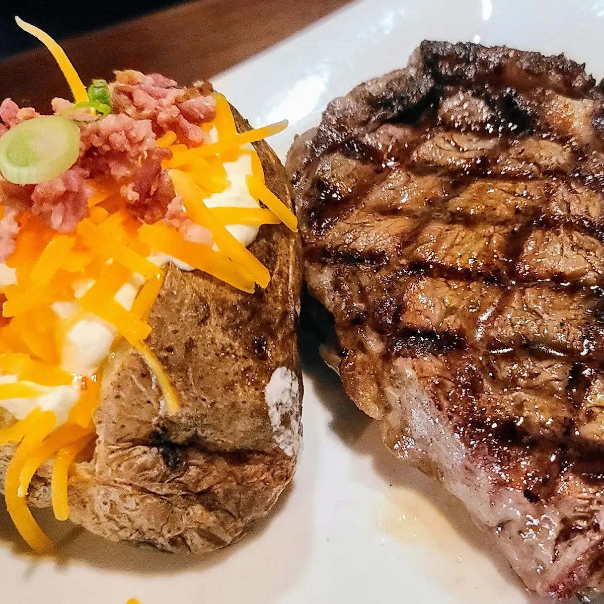 Loaded Baked Potatoe and Steak