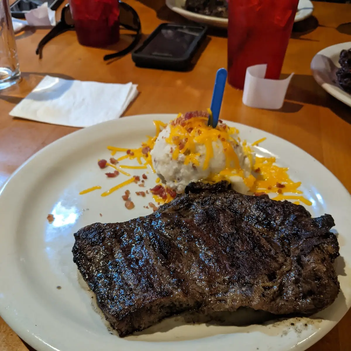 Steak with Loaded Mashed Potatoes