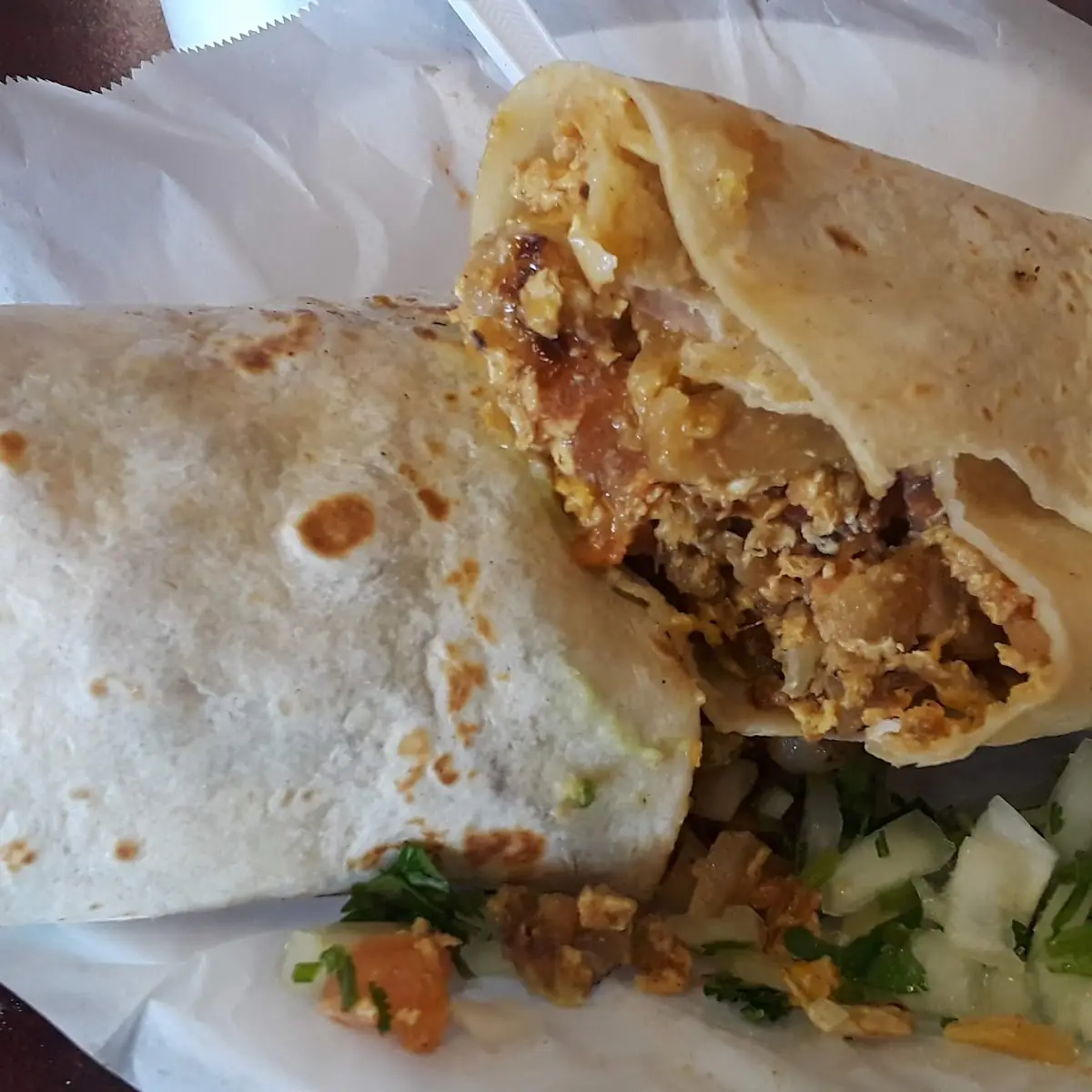 Ham Egg Potato Breakfast Burrito 6