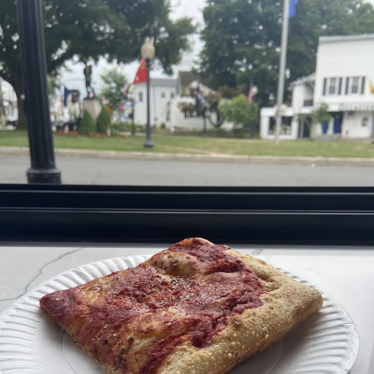 Sicilian Cheese Pizza Slice
