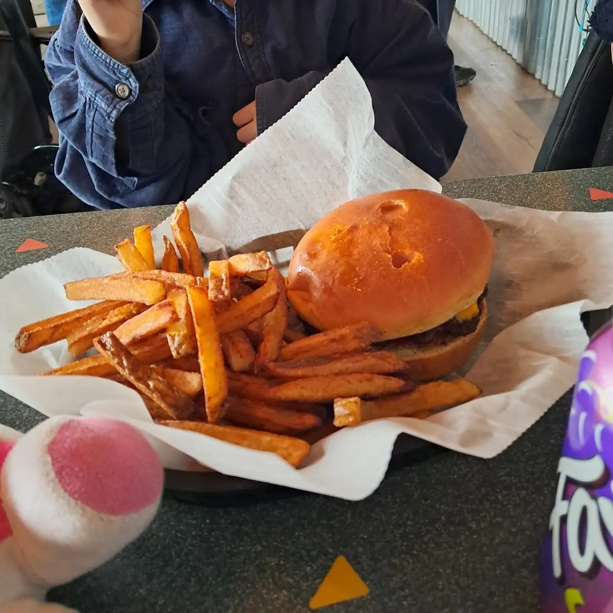 Kids Cheeseburger and Fries